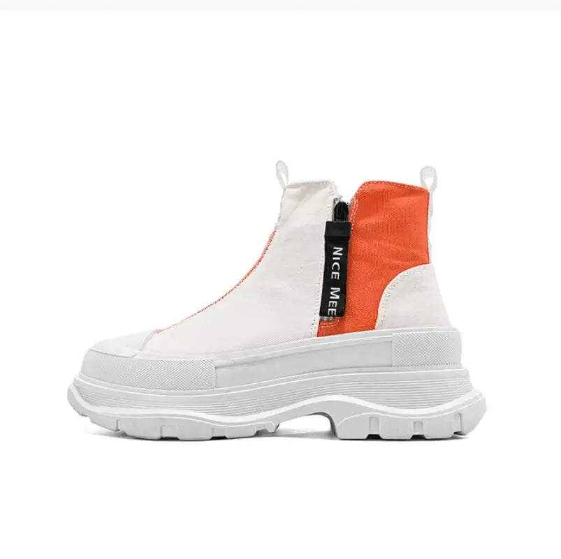 2023 Men high gang Sneakers Casual Light Comfortable Skateboard Shoes Walking Flats  Autumn Trend Platform Man Vulcanize Shoes